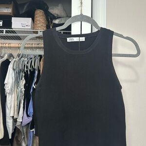 Zara Black Sleeveless Top